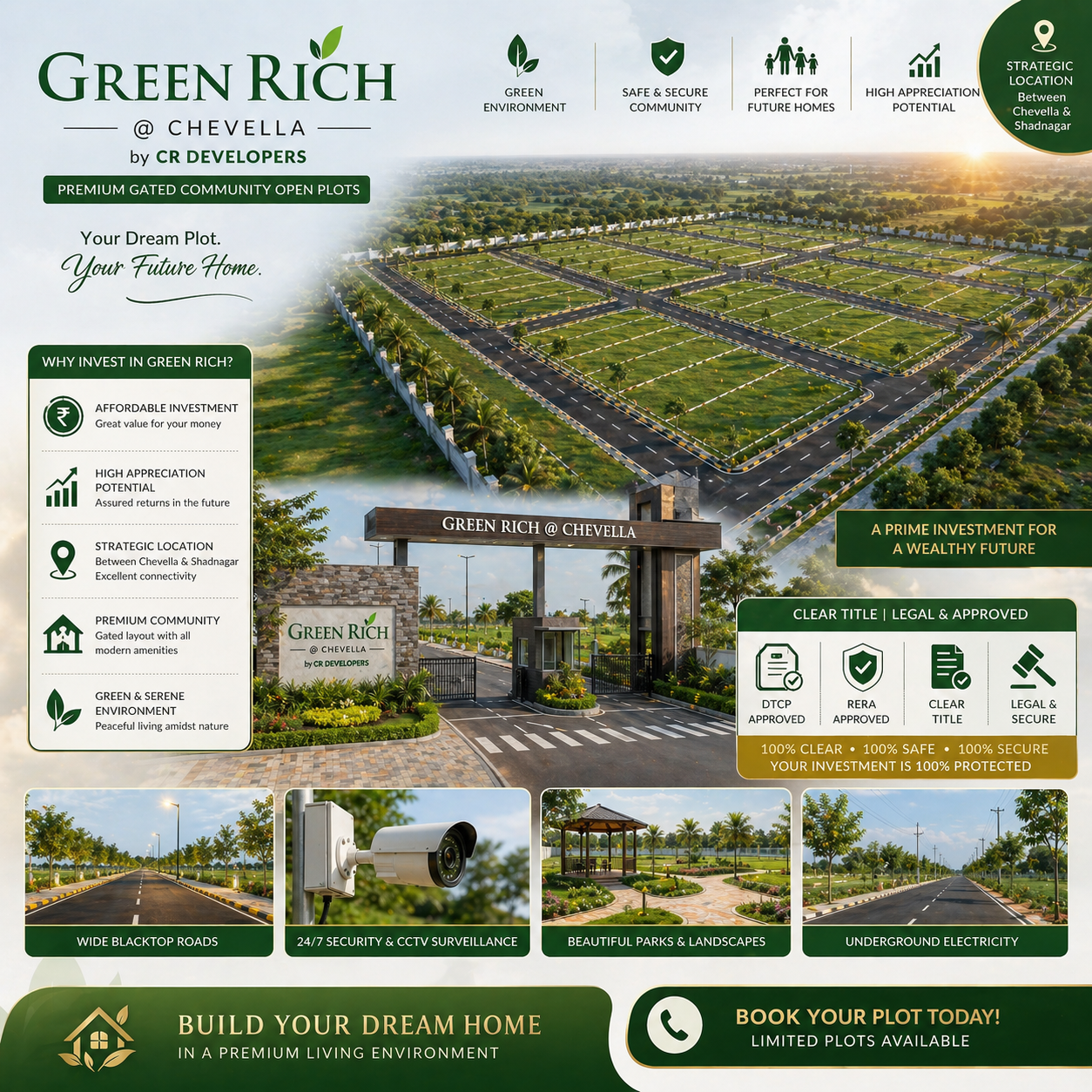 Green Rich @ Chevella – Premium Affordable Gated Community Plots