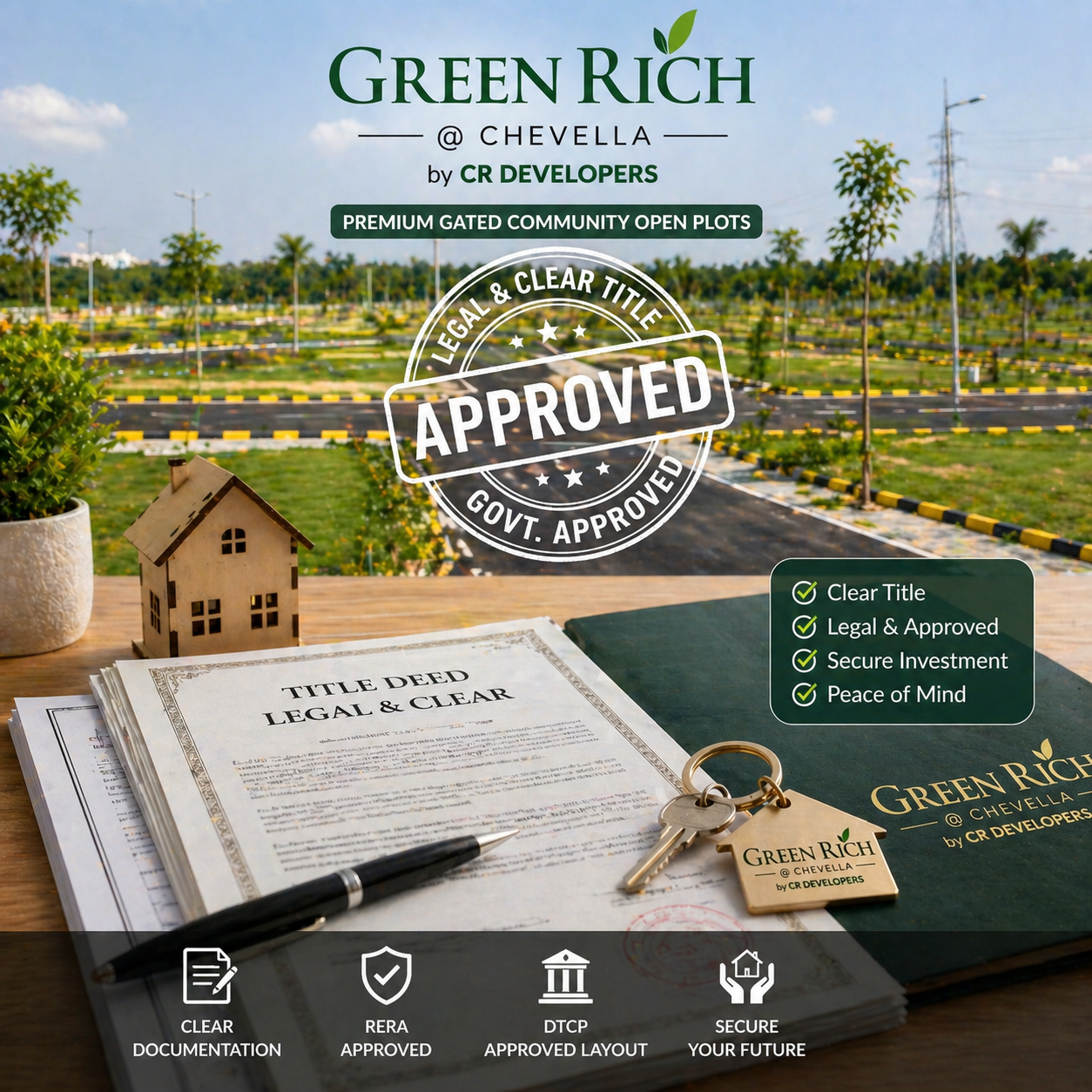 Green Rich Residential Plots @ Chevella – Safe & Affordable Investment